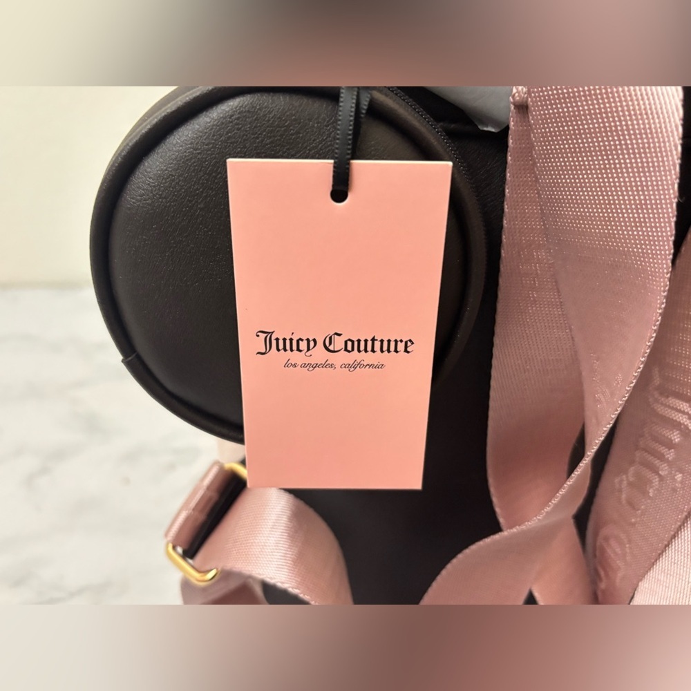 NWT Juicy Couture Cafe Dusty Blush Queen Of Everything Backpack Change Purse - Picture 7 of 10